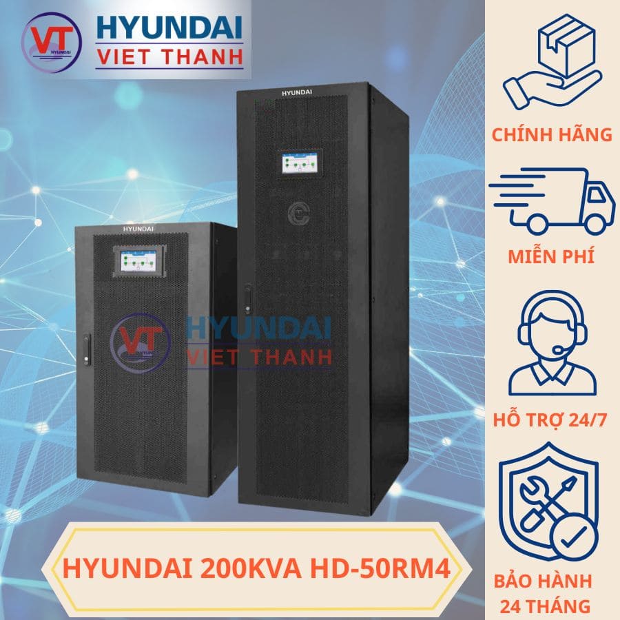 Bộ lưu điện Hyundai 200KVA HD50RM4 Bộ lưu điện Hyundai 200KVA HD50RM4