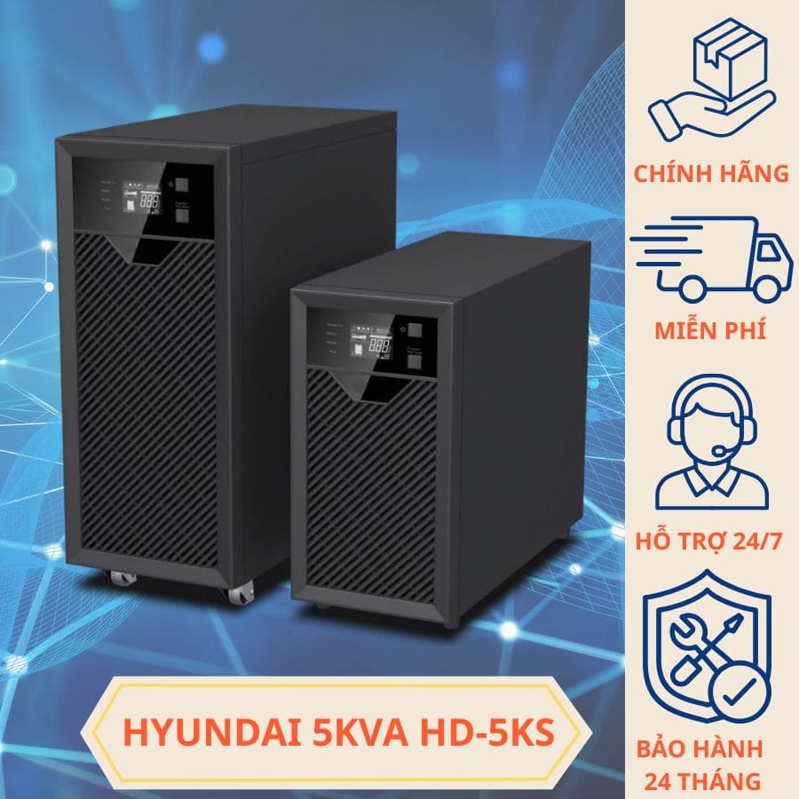 Bộ lưu điện Hyundai 5KVA HD5KS Bộ lưu điện Hyundai 5KVA HD5KS